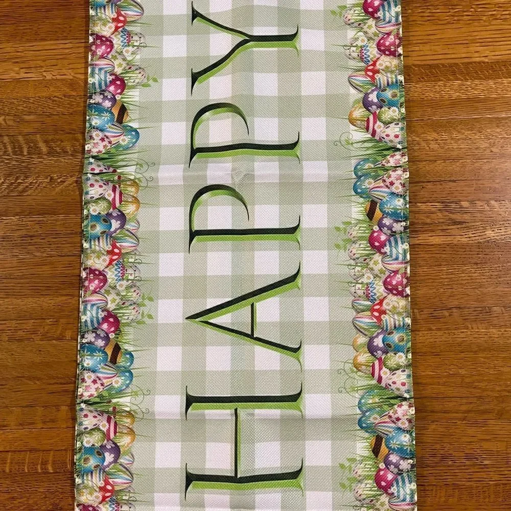 Easter Table Runner Vintage Farm Truck NWT